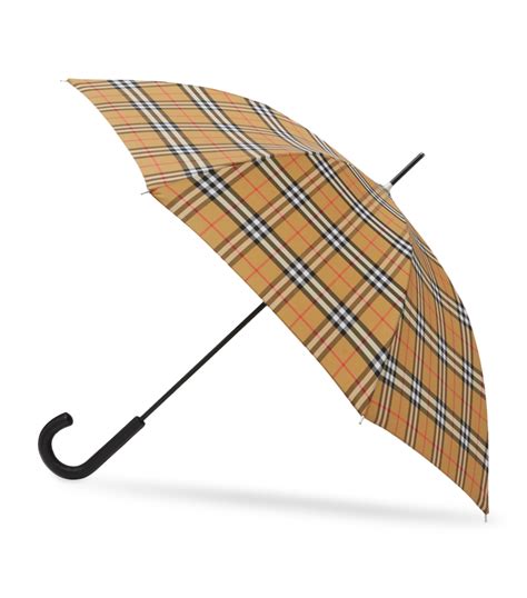 burberry umbrella case|Check Nylon Cotton Umbrella in Heath .